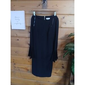 Calvin‎ Klein Bell Sheath Dress in Black Size: 4 #CD0C14DY NWT Damaged Hem